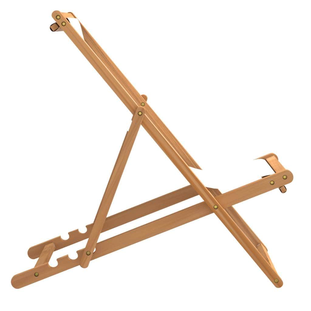 Deck Chair Teak  Cream