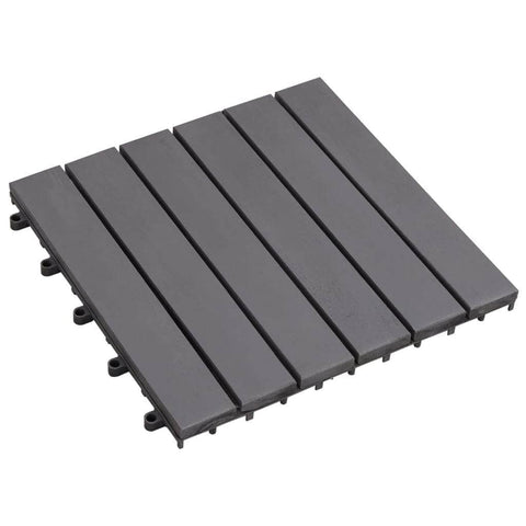 Decking Tiles 10 pcs Grey Wash  Solid  Acacia Wood
