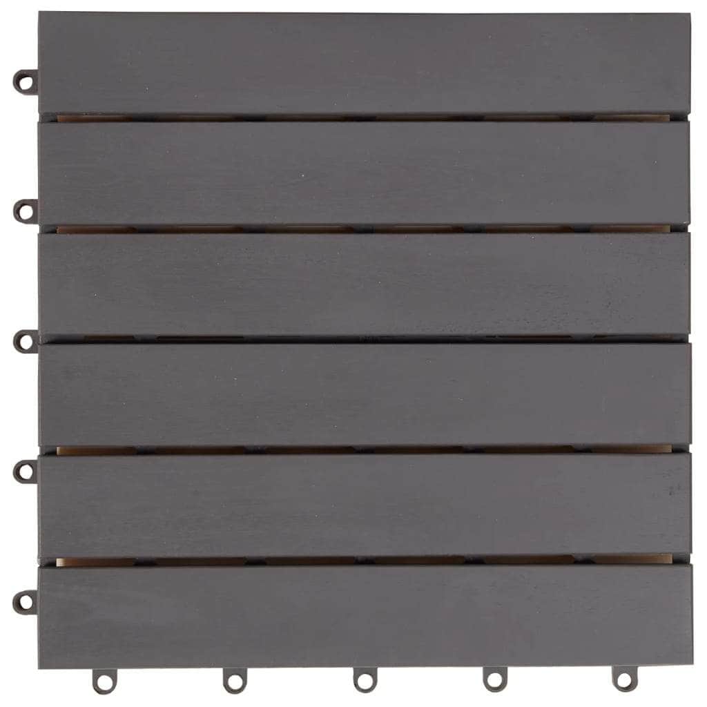 Decking Tiles 10 pcs Grey Wash  Solid  Acacia Wood