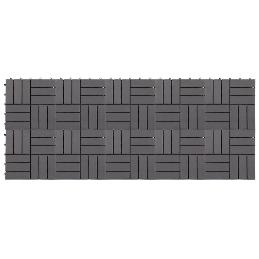Decking Tiles 10 pcs Grey Wash  Solid Acacia Wood