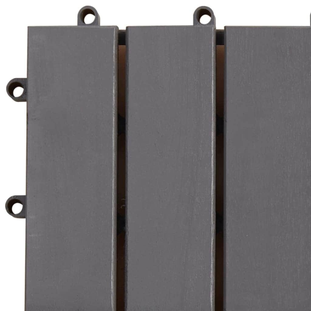 Decking Tiles 10 pcs Grey Wash  Solid Acacia Wood