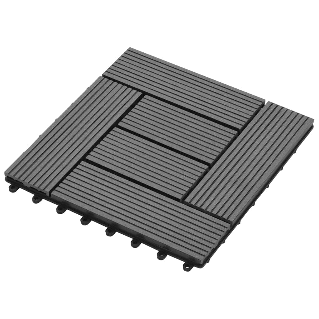 Decking Tiles WPC 1 sqm Grey 11 pcs