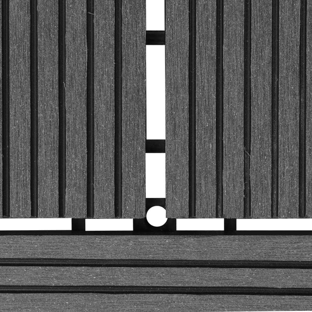 Decking Tiles WPC 1 sqm Grey 11 pcs