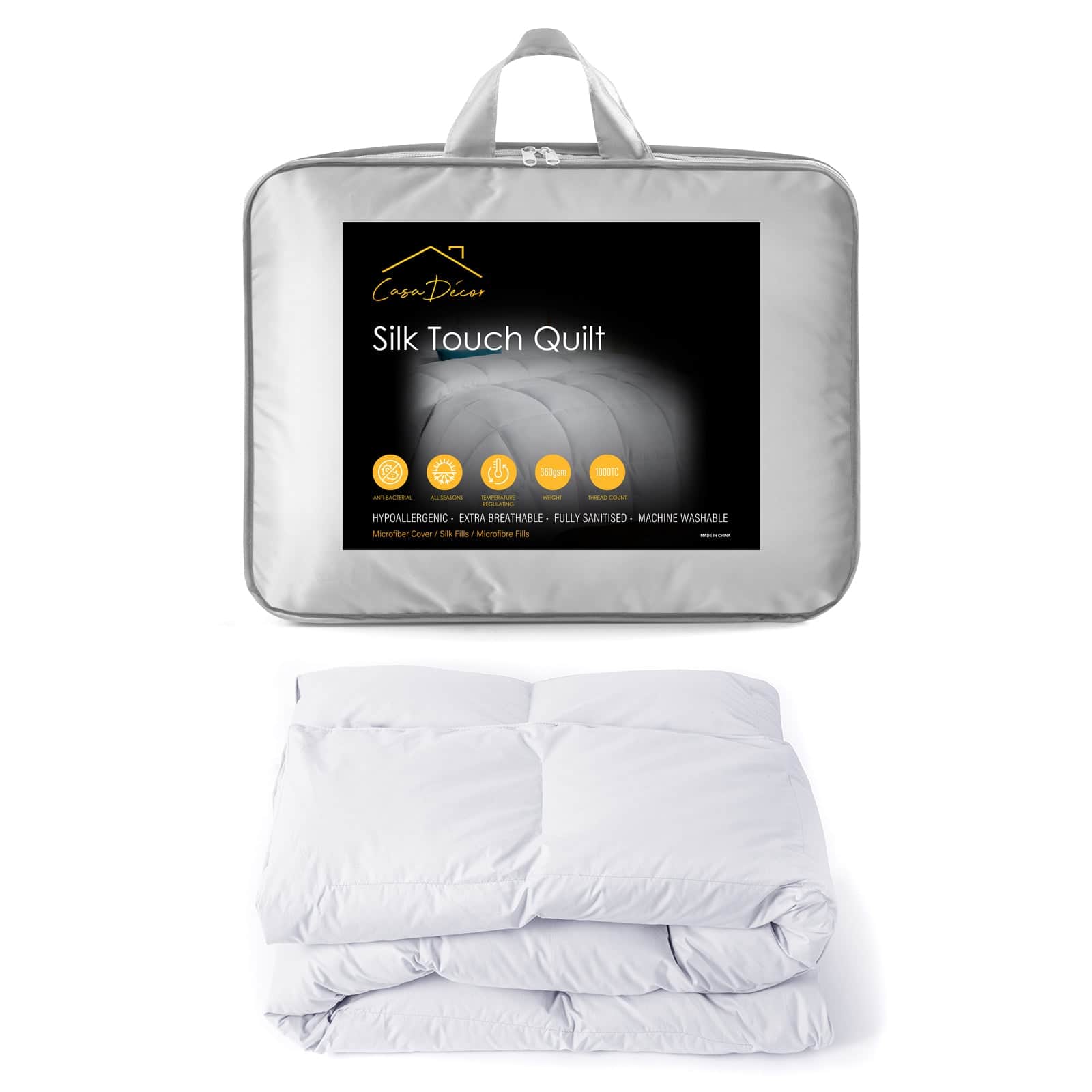 Decor 360GSM Silk Touch Quilt King Single Bedding Blanket | idh