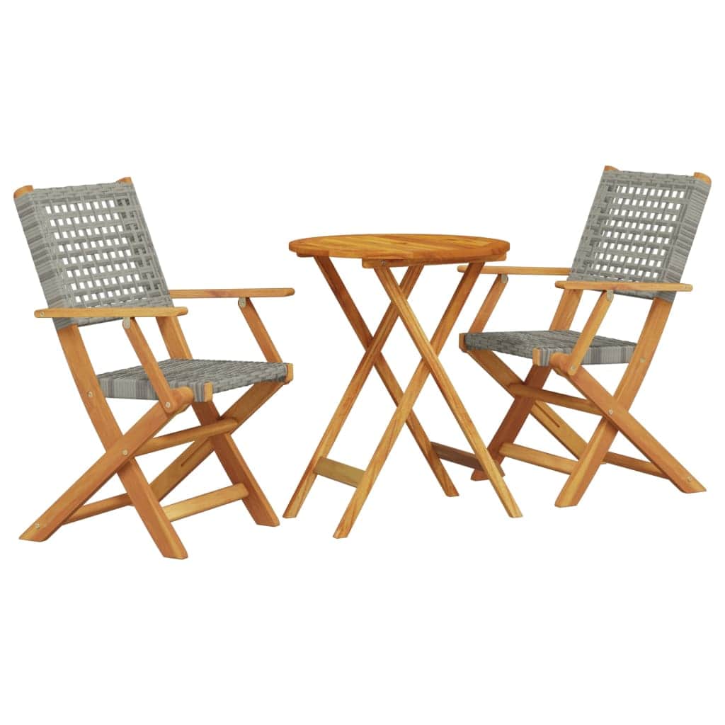 Decorative 3 Piece Bistro Set Grey Outdoor Retreat Outdoor Living