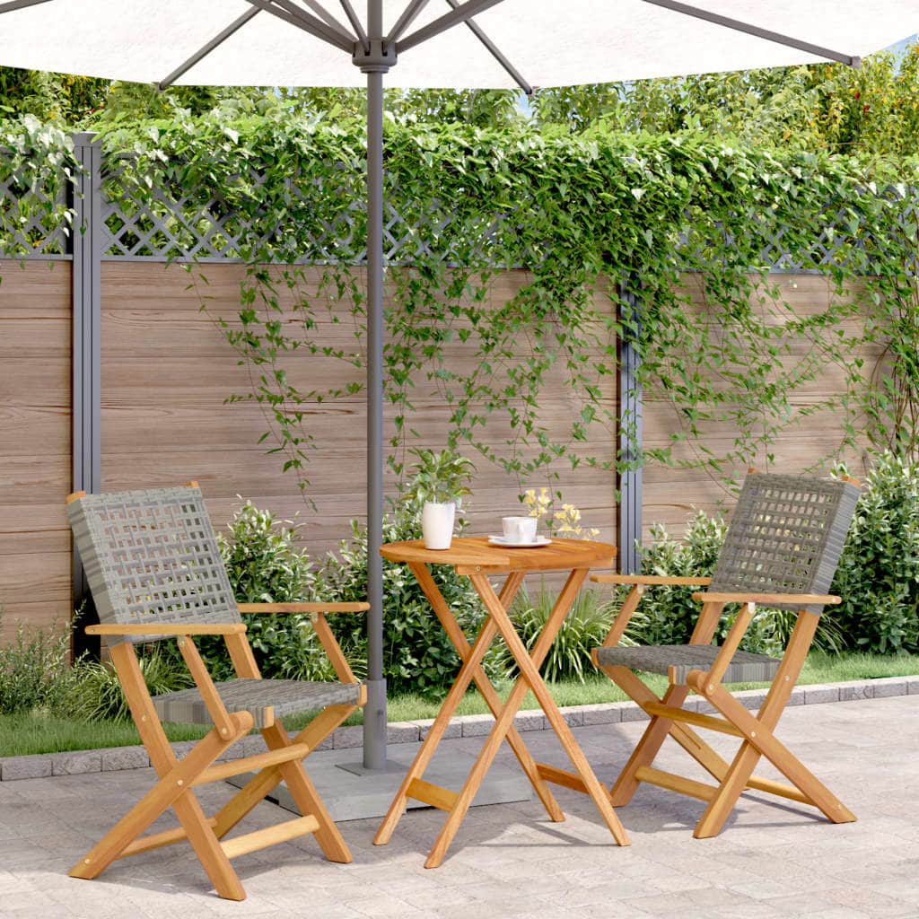 Decorative 3 Piece Bistro Set Grey Outdoor Retreat Outdoor Living