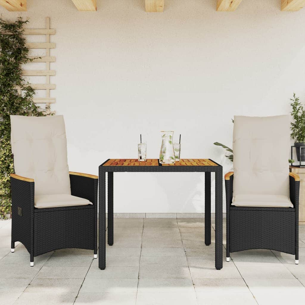 Decorative 3 Piece Bistro Set with Living Space Upgrade Boho