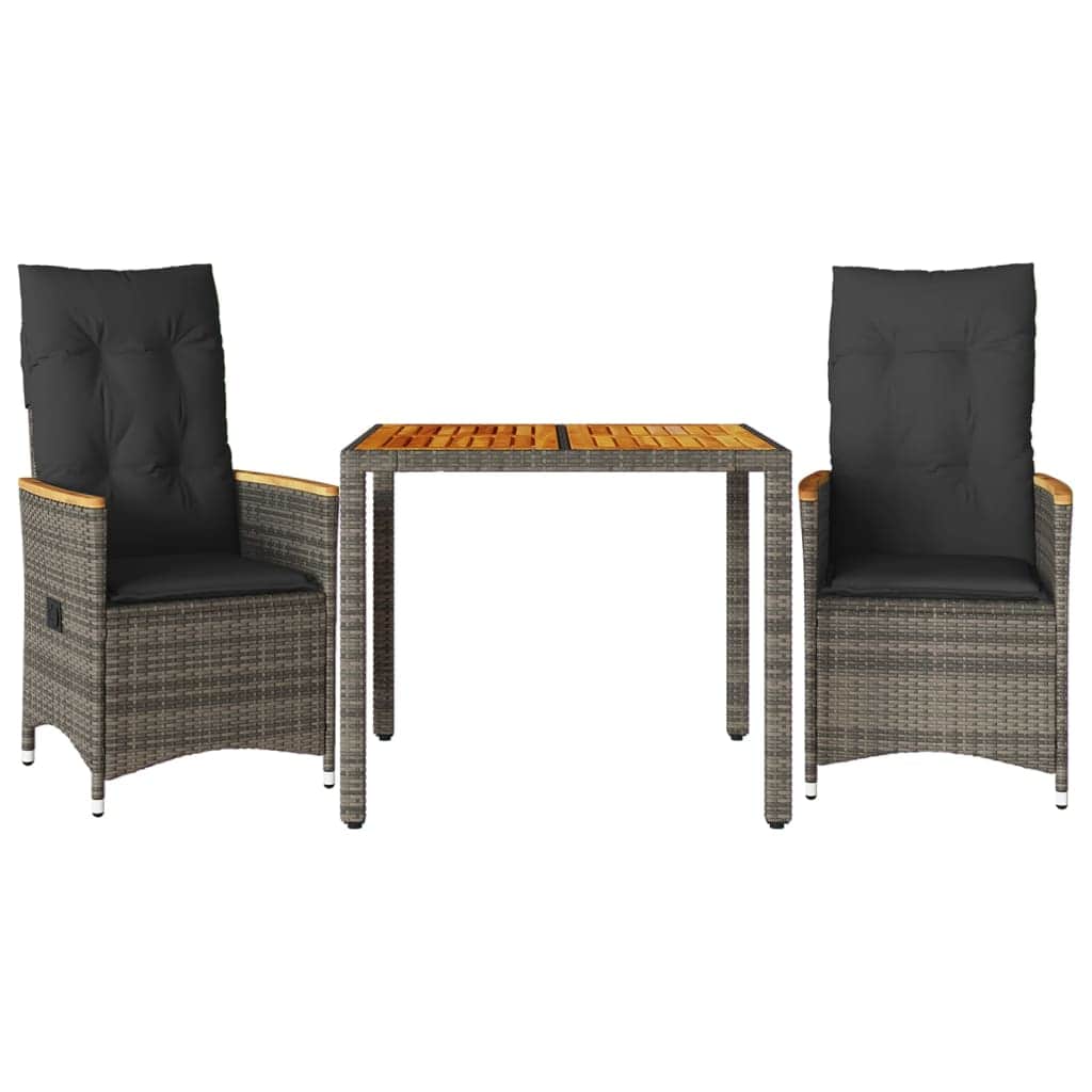 Decorative 3 Piece Bistro Set with Relaxing Seating Garden Leisure