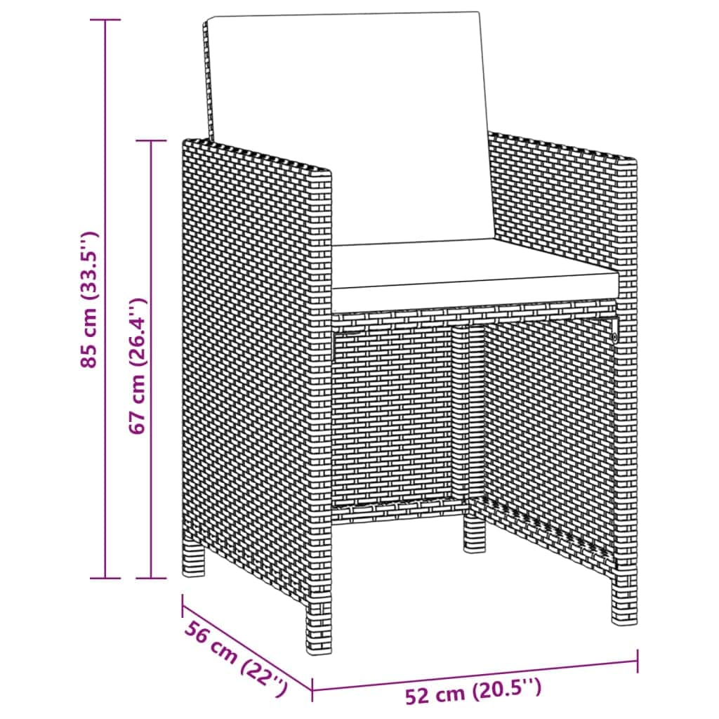 Decorative 3 Piece Garden Dining Set Home Use Outdoor Living