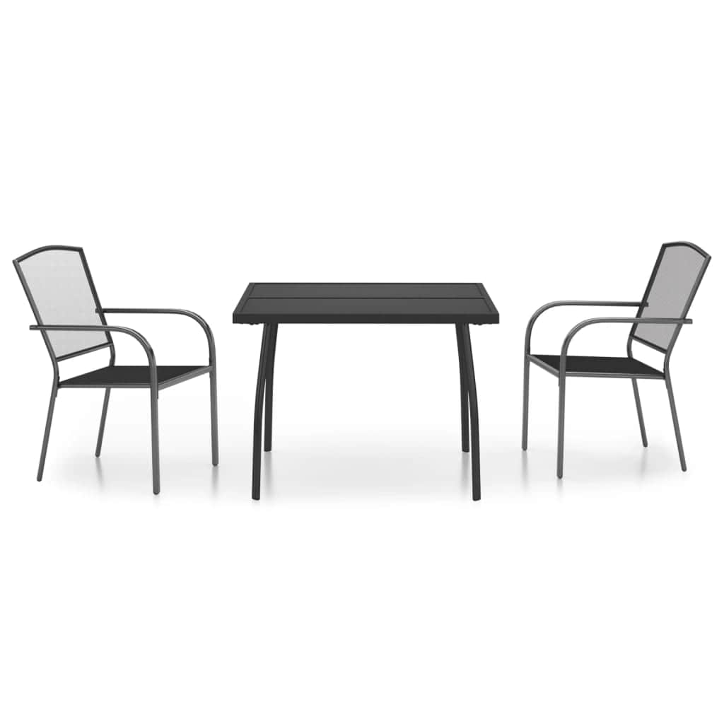 Decorative 3 Piece Garden Dining Set Outdoor Retreat Patio Relax