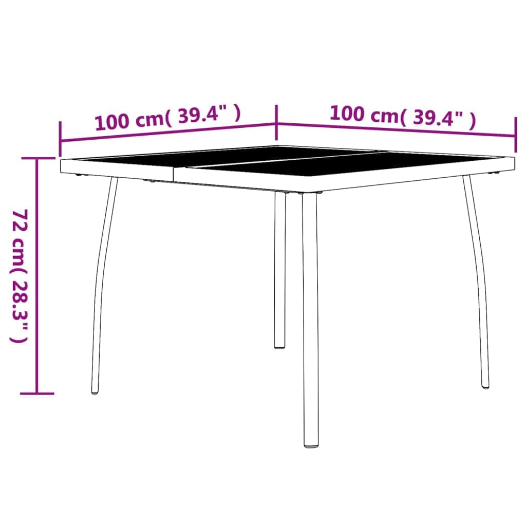 Decorative 3 Piece Garden Dining Set Outdoor Retreat Patio Relax