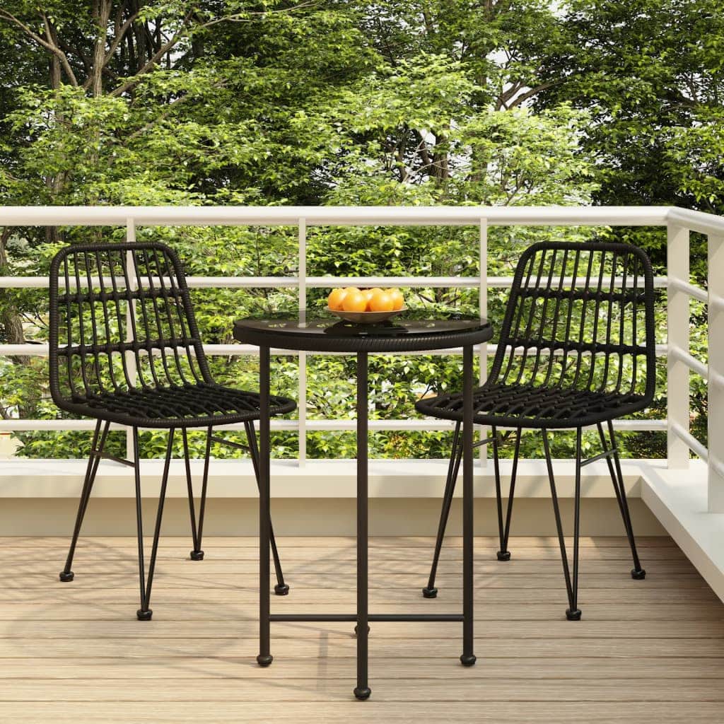 Decorative 3 Piece Garden Dining Set Relaxing Seating Modern Living
