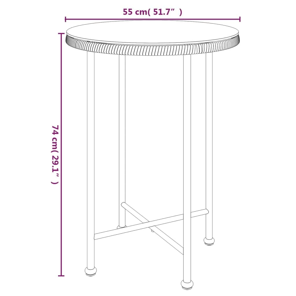 Decorative 3 Piece Garden Dining Set Relaxing Seating Modern Living