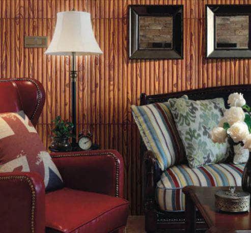 Decorative 3D Foam Wallpaper Panels Bamboo Wood 10Pcs