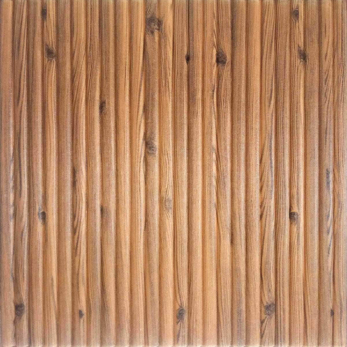 Decorative 3D Foam Wallpaper Panels Bamboo Wood 10Pcs