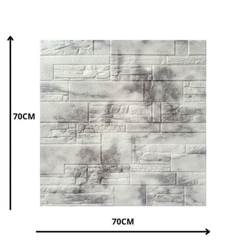 Decorative 3D Foam Wallpaper Panels Marble Brick 10Pcs