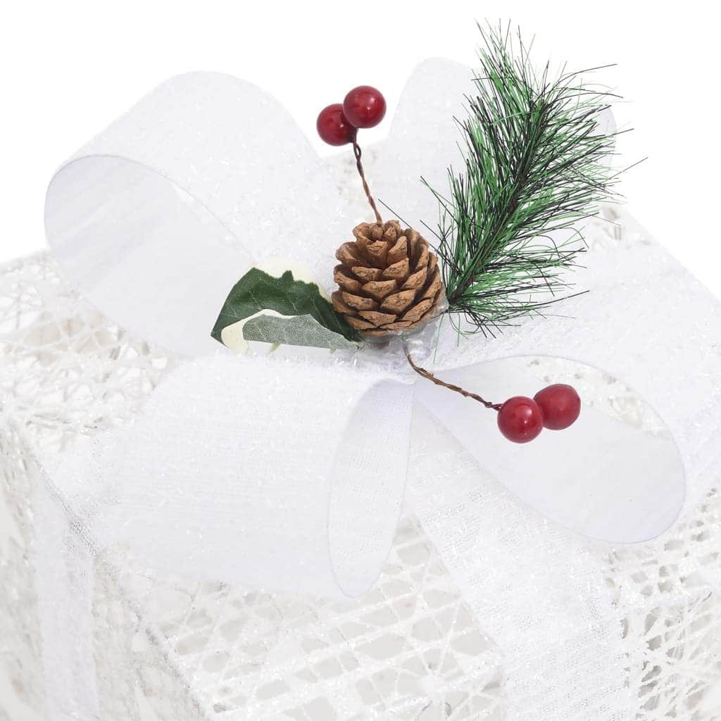 Decorative Christmas Gift Boxes 3 pcs Red Outdoor Indoor