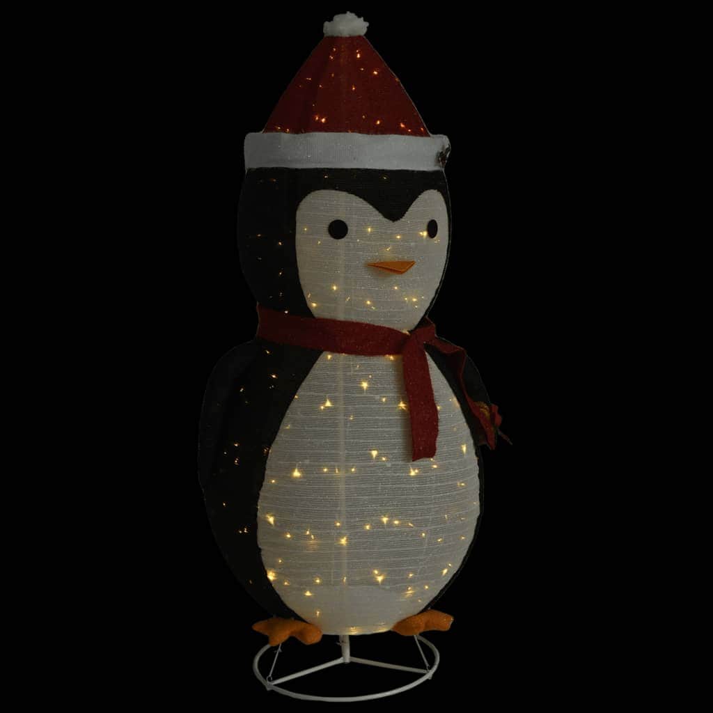 Decorative Christmas Snow Penguin Figure LED Luxury Fabric
