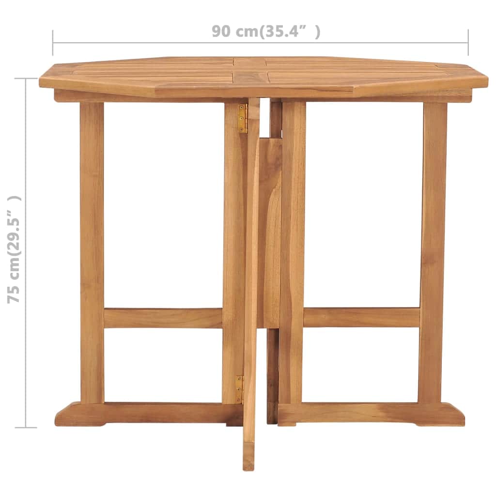 Decorative Folding Garden Dining Table 90x90x75 Home Decor Accent Patio Relax