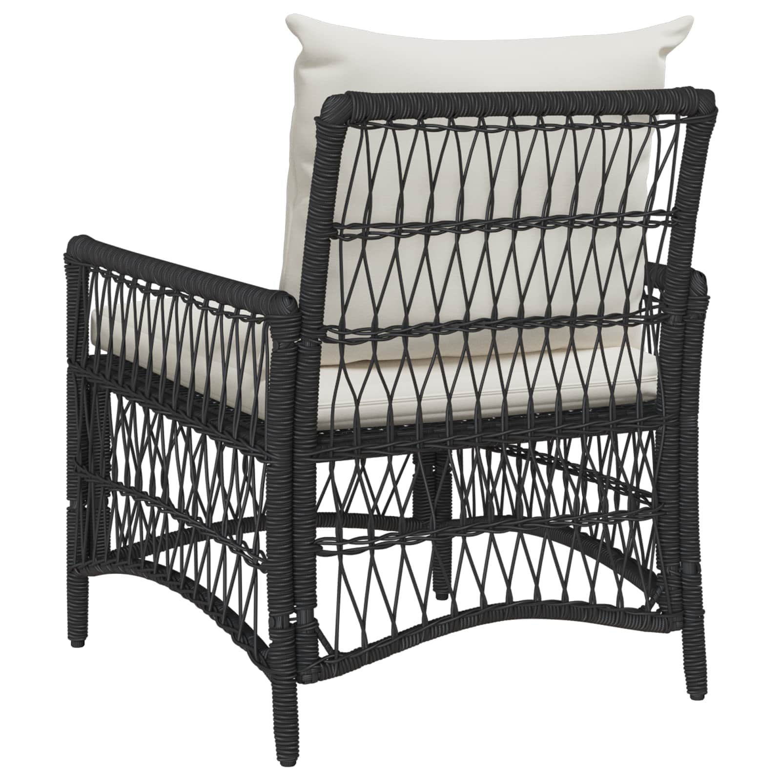 Decorative Garden Chair with Cushion Black Home Use Patio Relax