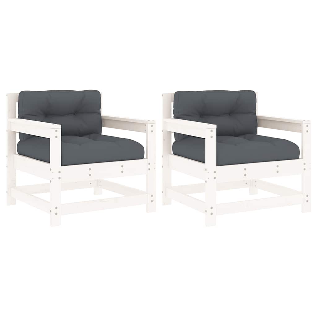 Decorative Garden Chairs with Cushions 2 Lounge Area Urban Style