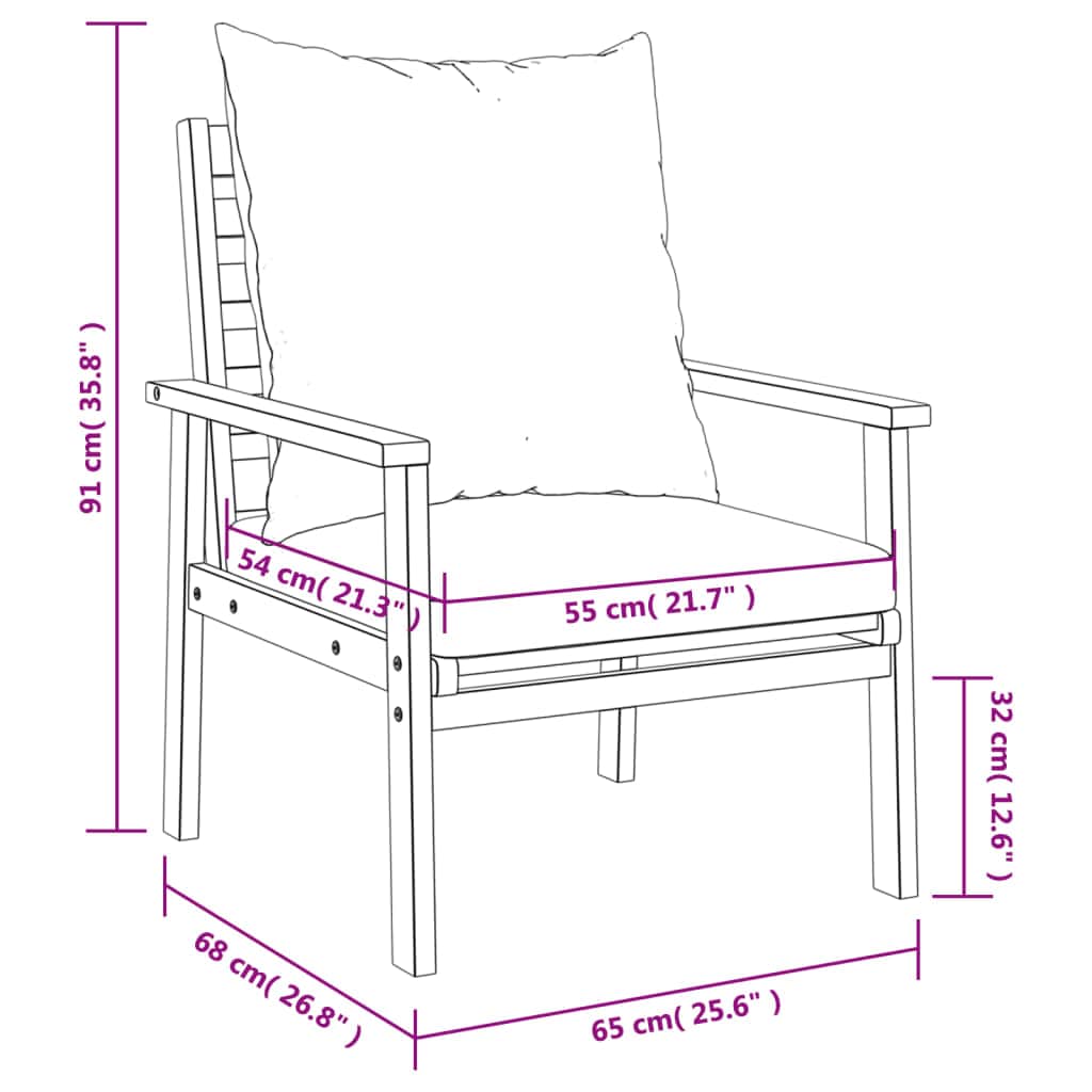 Decorative Garden Sofa Chair 2pcs with Indoor Outdoor Use Evening