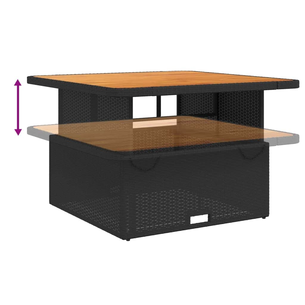 Decorative Garden Table Black 110x110x71 cm Patio Setup Summer