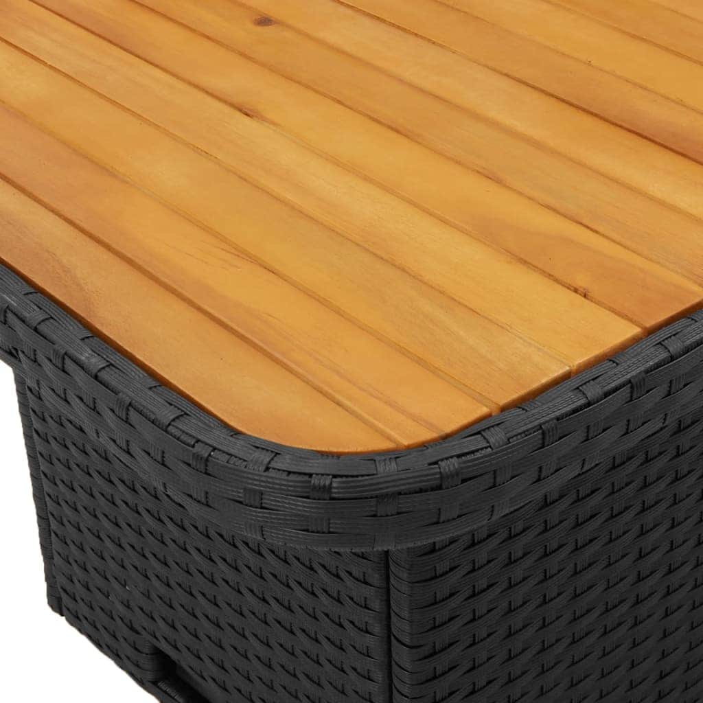 Decorative Garden Table Black 110x110x71 cm Patio Setup Summer