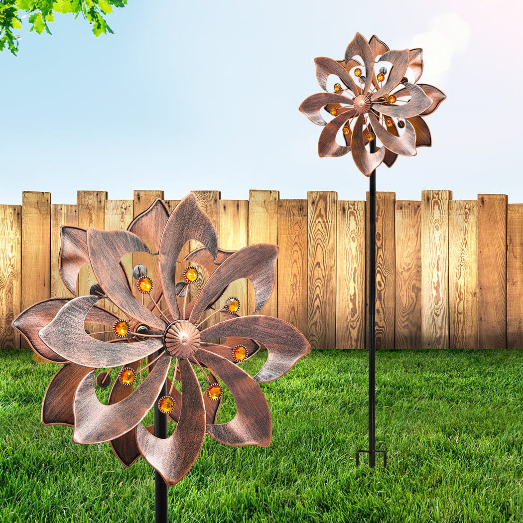 Garden Windmill Wind Spinner Metal Ornaments, Outdoor Living