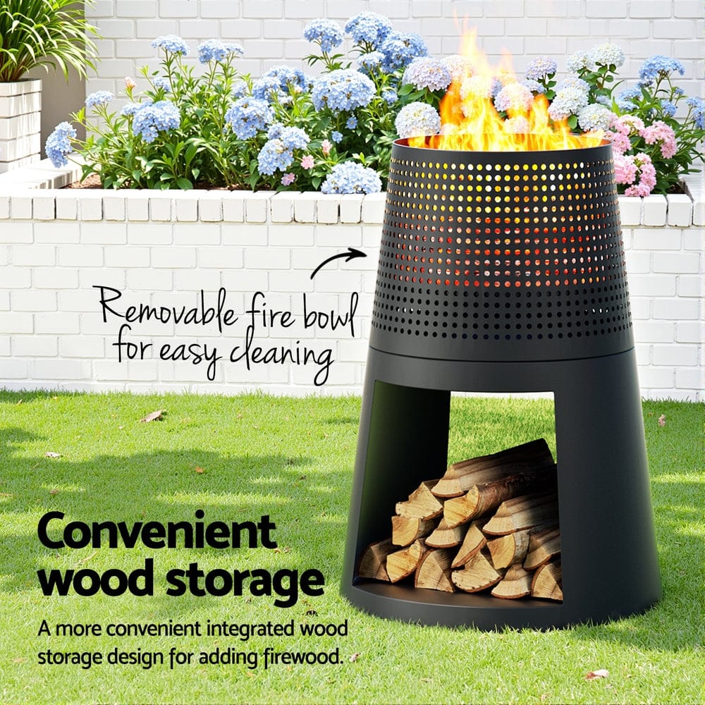 Deep Bowl Iron Fire Pit Outdoor Fireplace for Backyard Patio | Fire Pits - photo 16