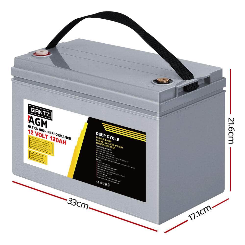 Deep Cycle Battery 120Ah/100Ah Sealed Power Portable Solar X2