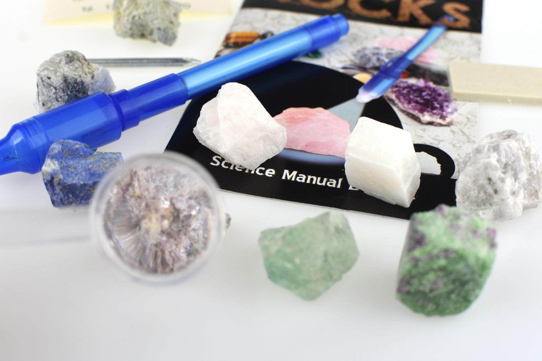 Deluxe fluorescent rocks science kit