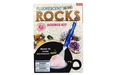 Deluxe fluorescent rocks science kit
