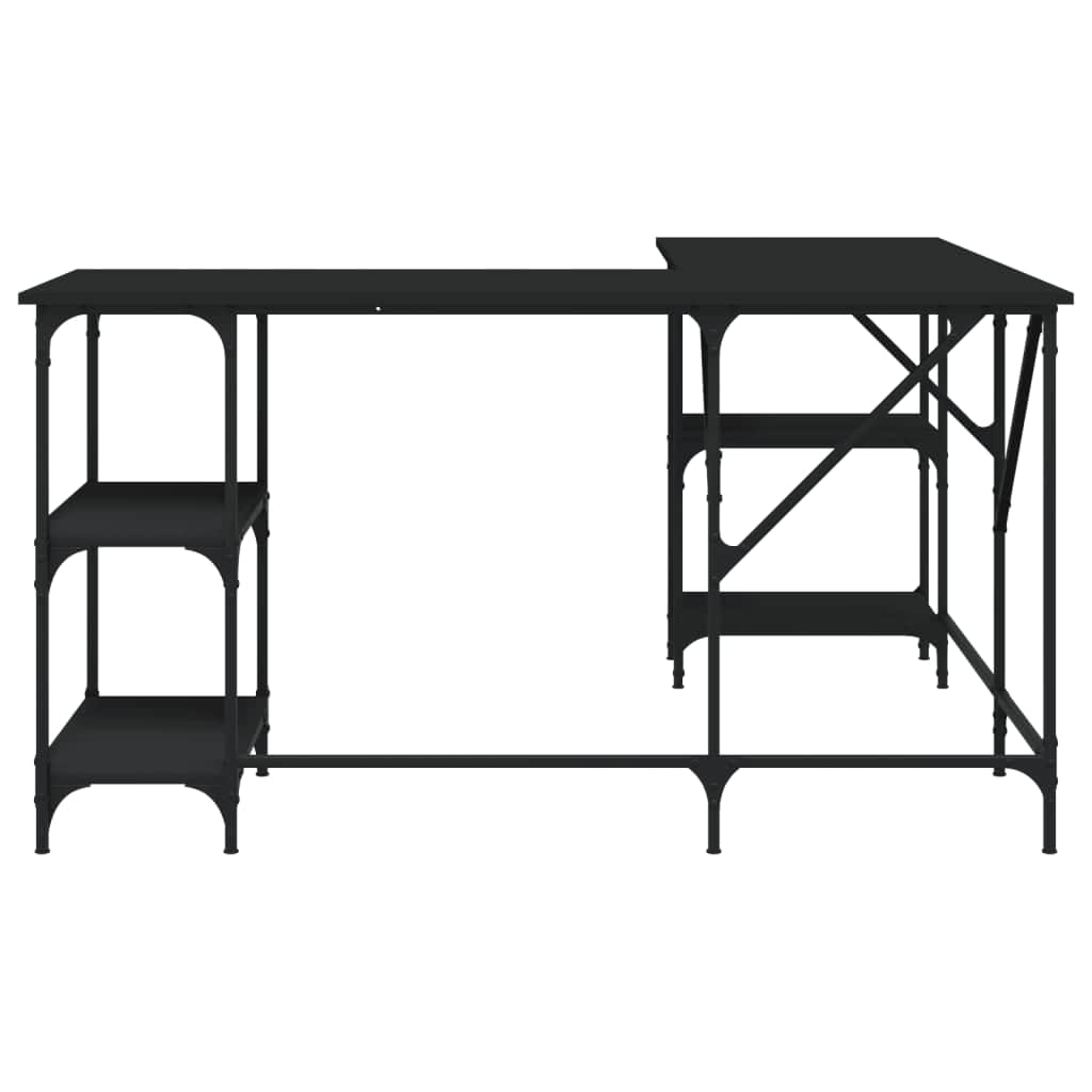 Desk Black Engineered Wood