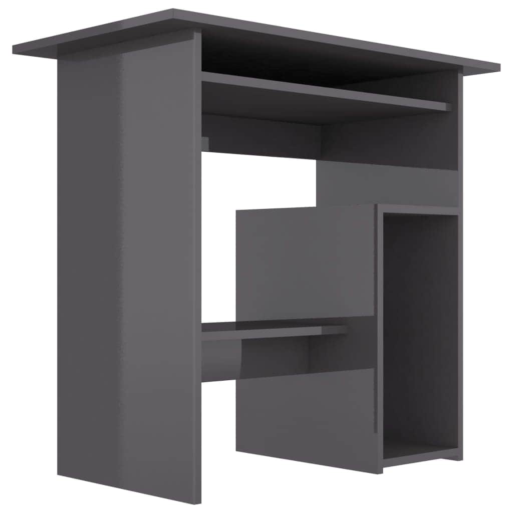 Desk High Gloss Grey Chipboard | Grey colour