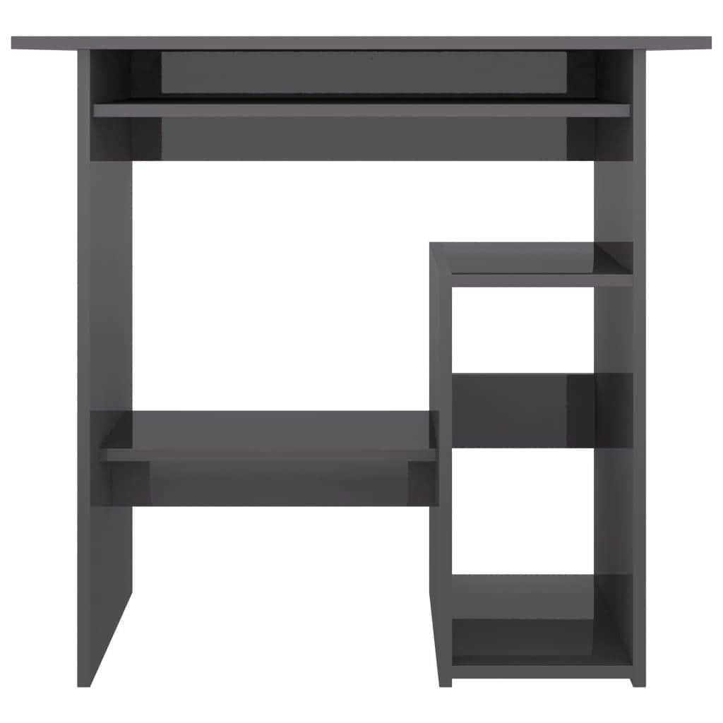 Desk High Gloss Grey Chipboard