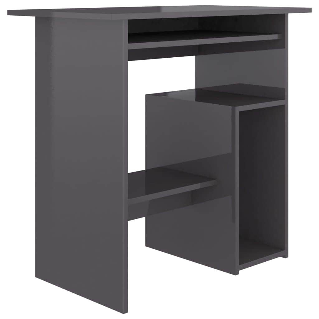 Desk High Gloss Grey Chipboard