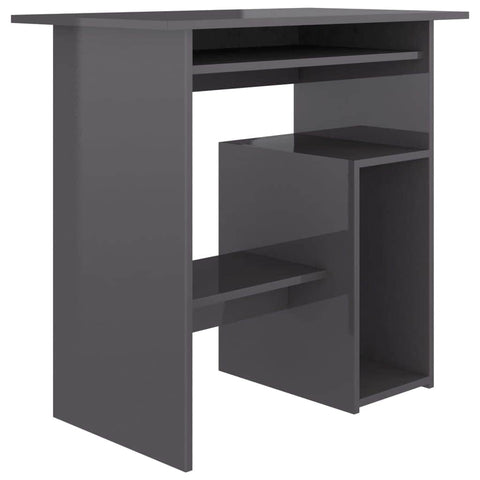 Desk High Gloss Grey Chipboard