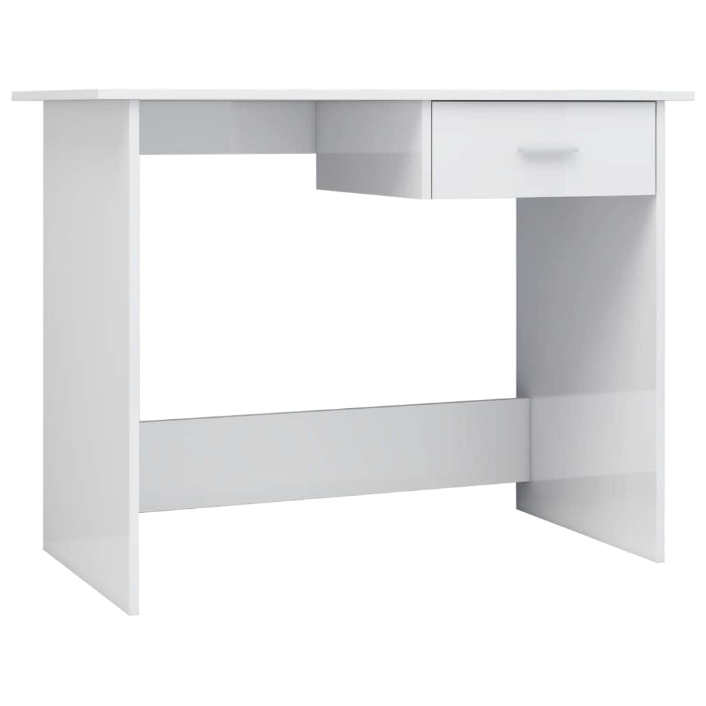 Desk High Gloss White Chipboard