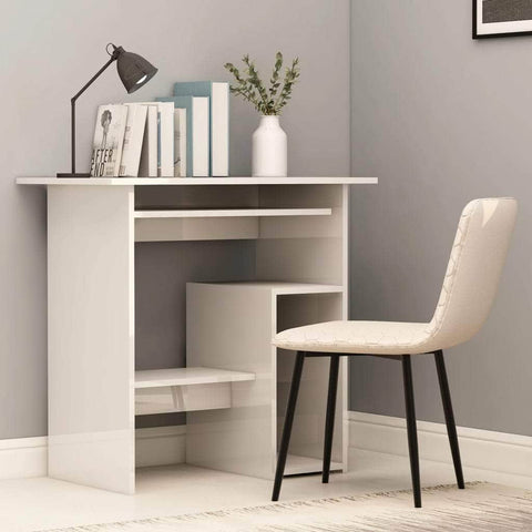 Desk High Gloss White Chipboard