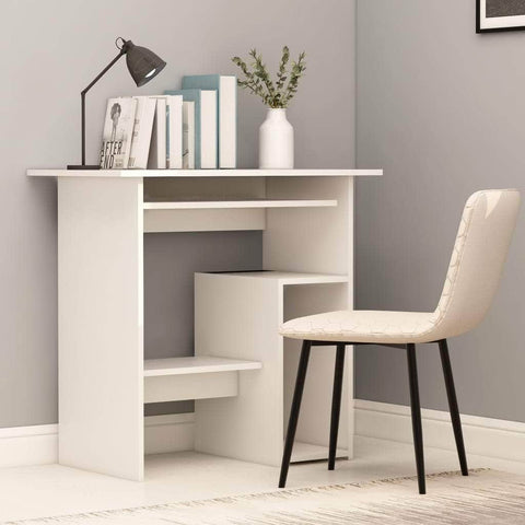 Desk White 80x45x74 cm Chipboard