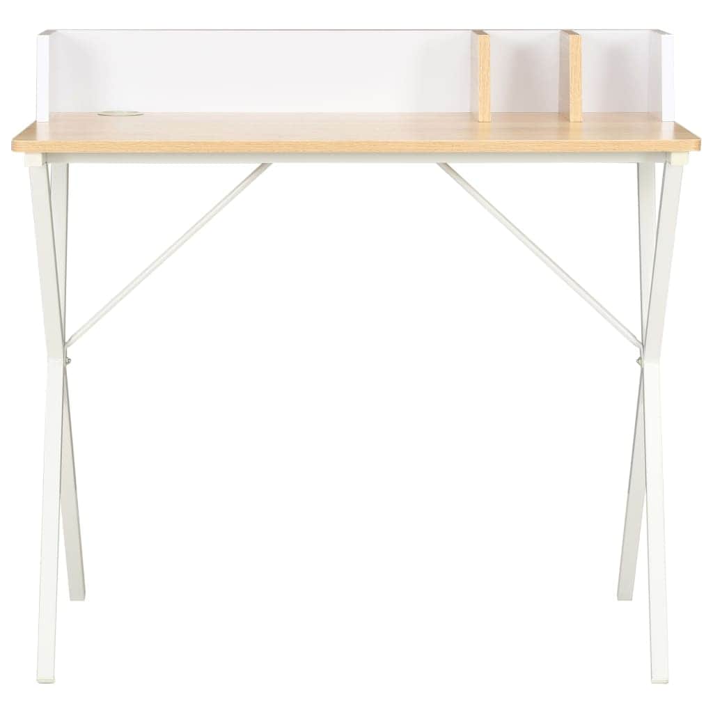 Desk White and Natural