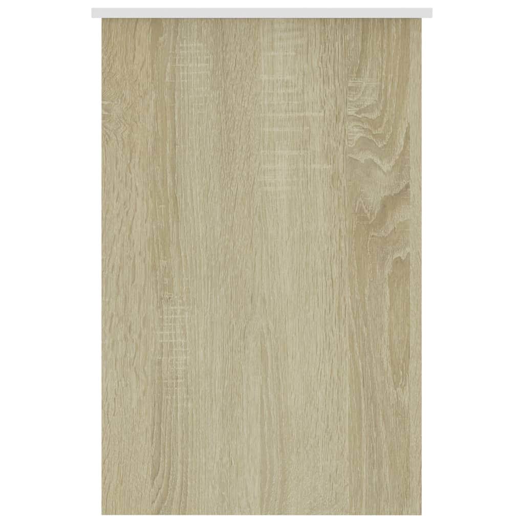 Desk White and Sonoma Oak -Chipboard