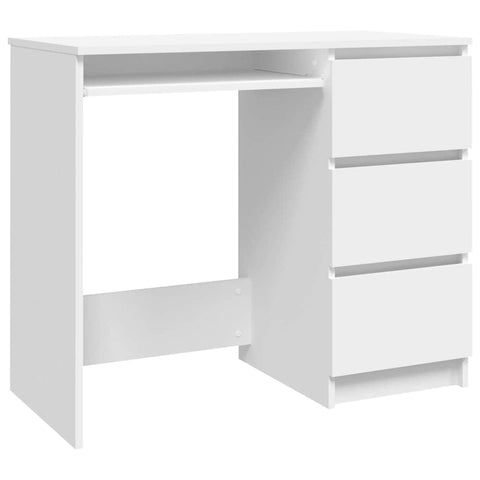 Desk White Engineered Wood