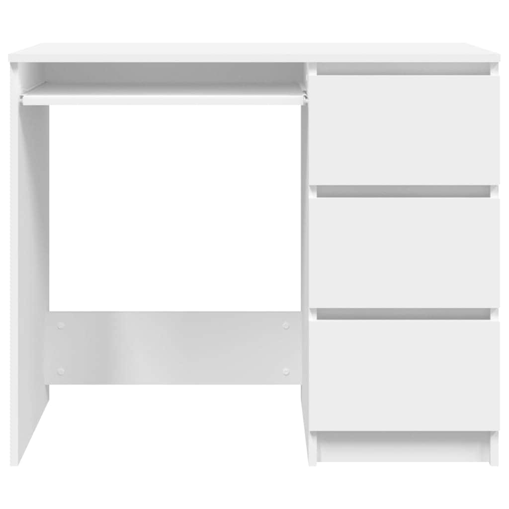Desk White Engineered Wood