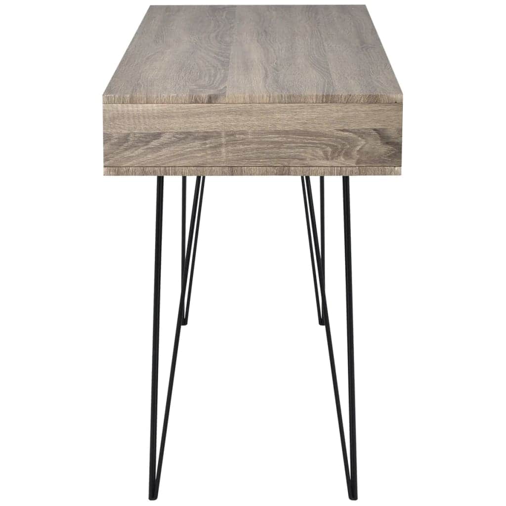 Desk with 2 Compartments Grey