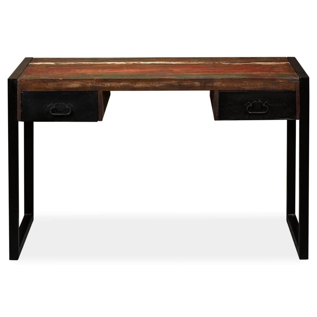Desk with 2 Drawers Solid Reclaimed Wood