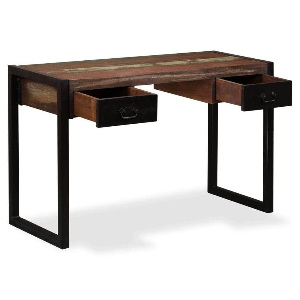 Desk with 2 Drawers Solid Reclaimed Wood