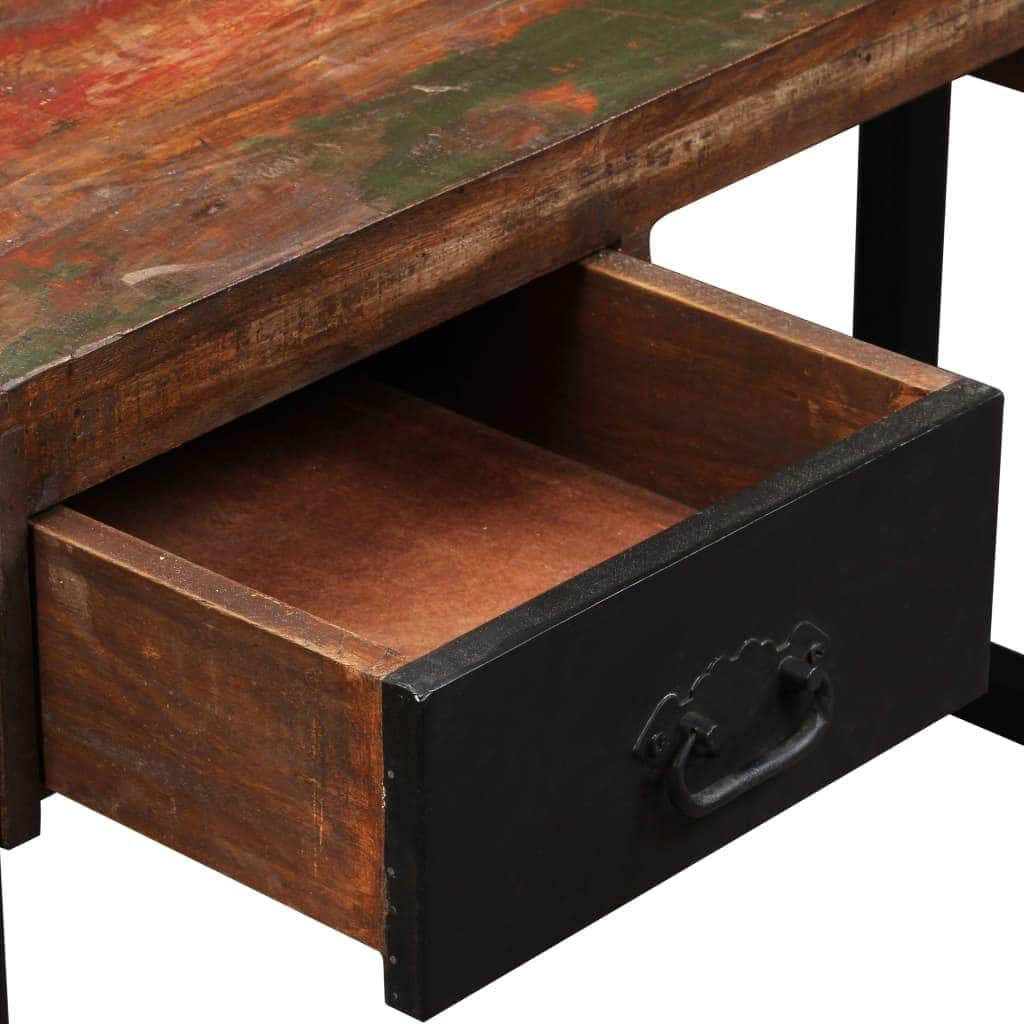 Desk with 2 Drawers Solid Reclaimed Wood