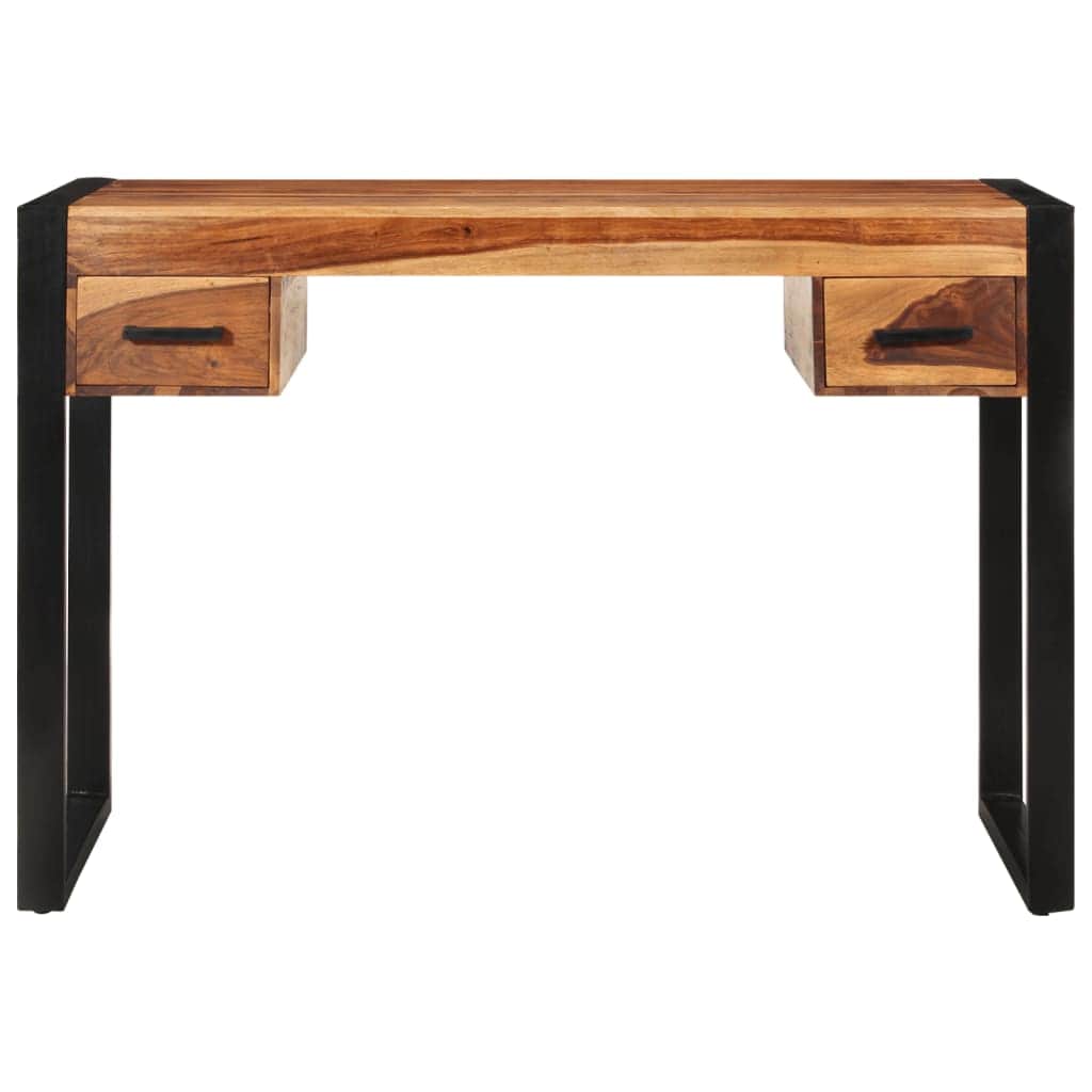 Desk with 2 Drawers Solid Sheesham Wood